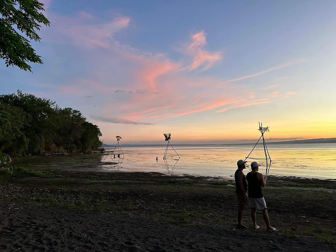 Pink and orange sunset at Kapusod lakeshore
